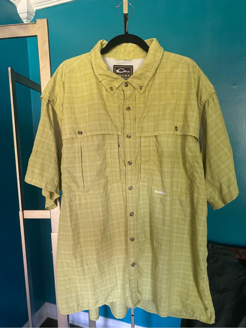 Drake Light Green Short-Sleeve Button-Down Shirt